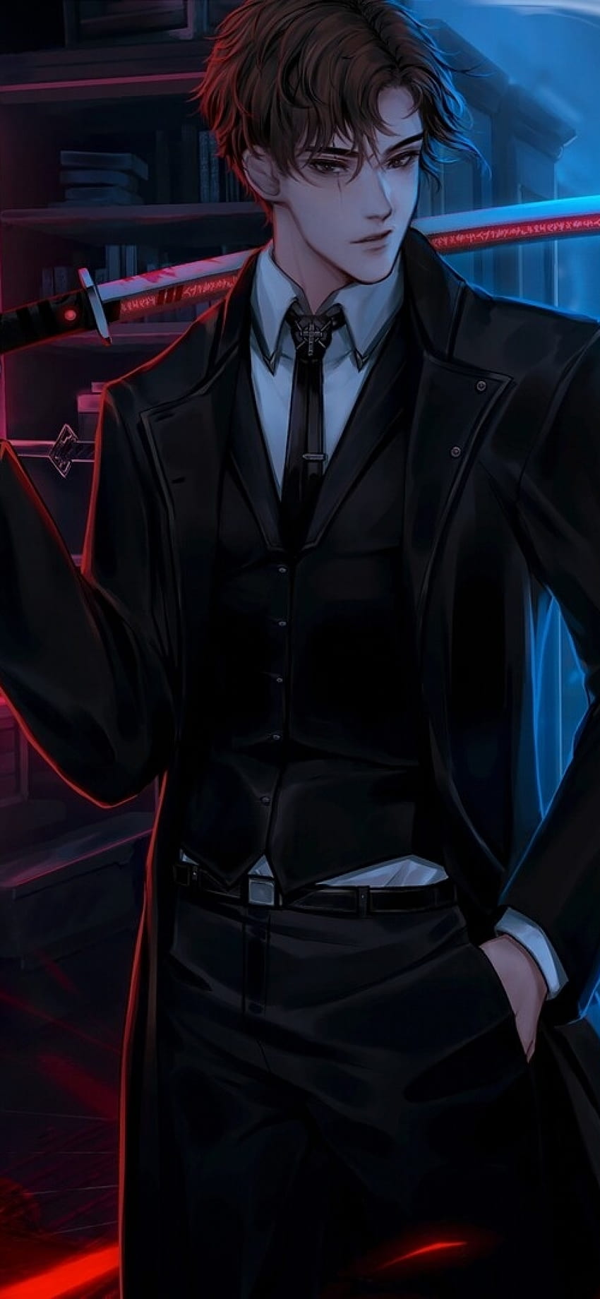Cool Anime Character in a Dapper Suit