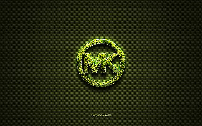 Michael Kors logo, green creative logo, floral art logo, Michael Kors  emblem, green carbon fiber texture, Michael Kors, creative art HD wallpaper  | Pxfuel