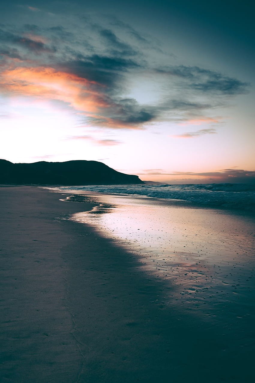 Playa Amanecer Impresionante fondo de pantalla del teléfono