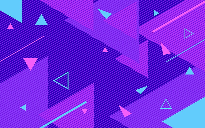 purple geometric abstraction, purple neon background, purple retro abstraction, purple retro background, lines background for with resolution . High Quality HD wallpaper