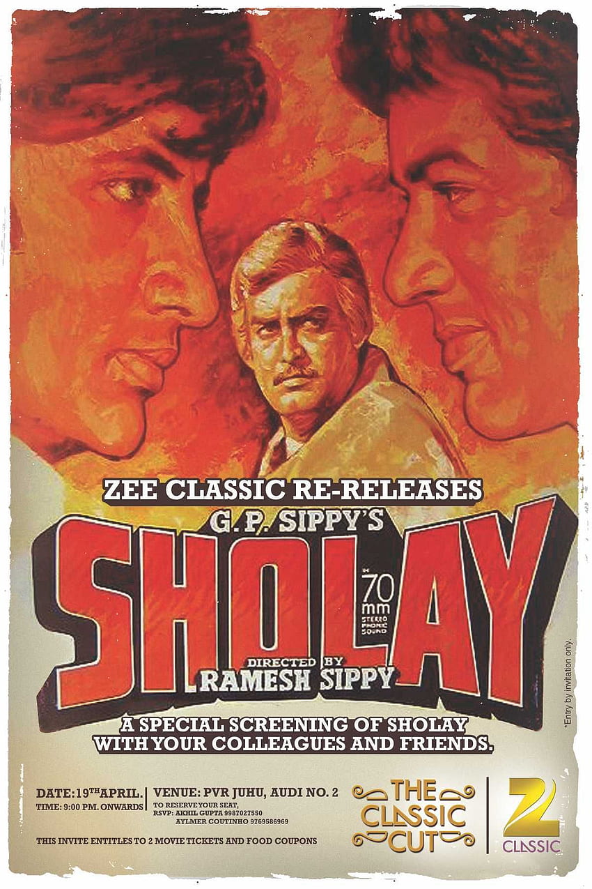 Sholay, Deewar werden in Delhi und Mumbai neu veröffentlicht HD-Handy-Hintergrundbild