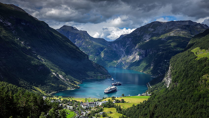 Fjord de Geiranger Norvège, , fenêtres Fond d'écran HD