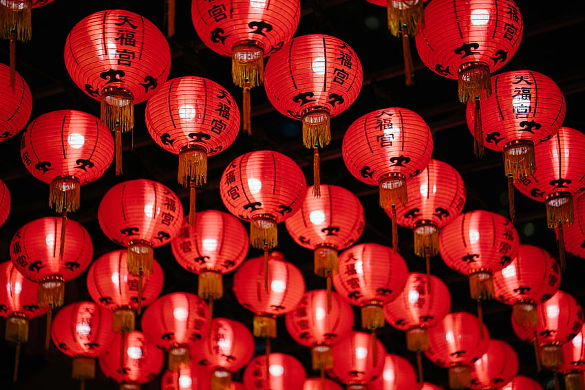 of Red Paper Lanterns, Japon Feneri HD duvar kağıdı