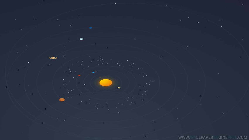 Minimal Solar System, Moving Solar System HD wallpaper