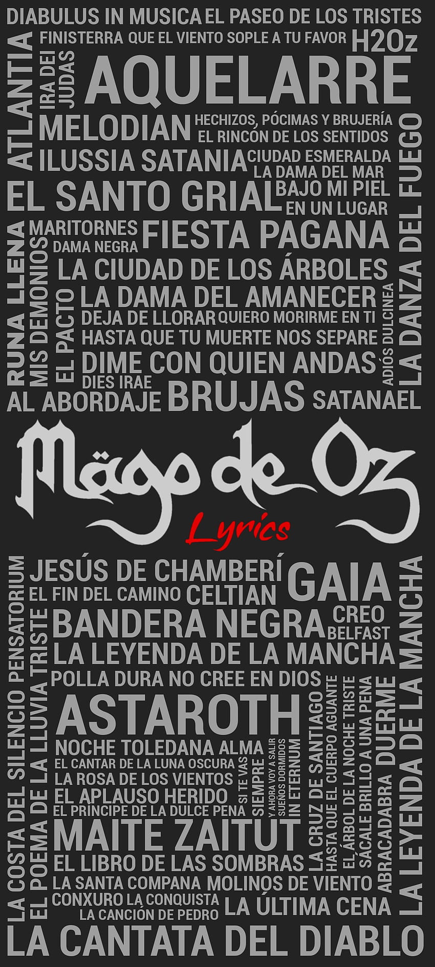 Mago de Oz Lyrics, MDOL, Art, Rock, Music, Musica, Arte, MagoDeOz Tapeta na telefon HD