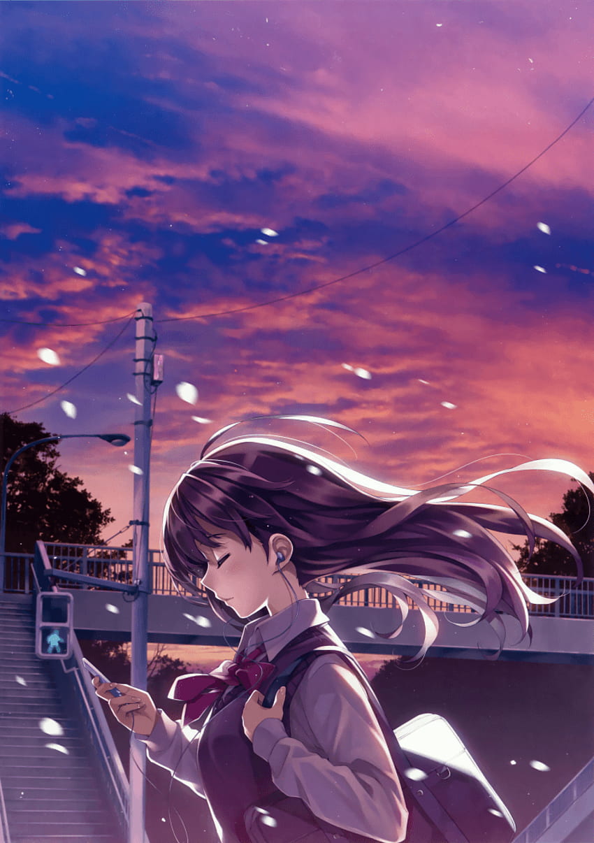 Alone Anime Girls, Anime Girl Alone Light HD phone wallpaper
