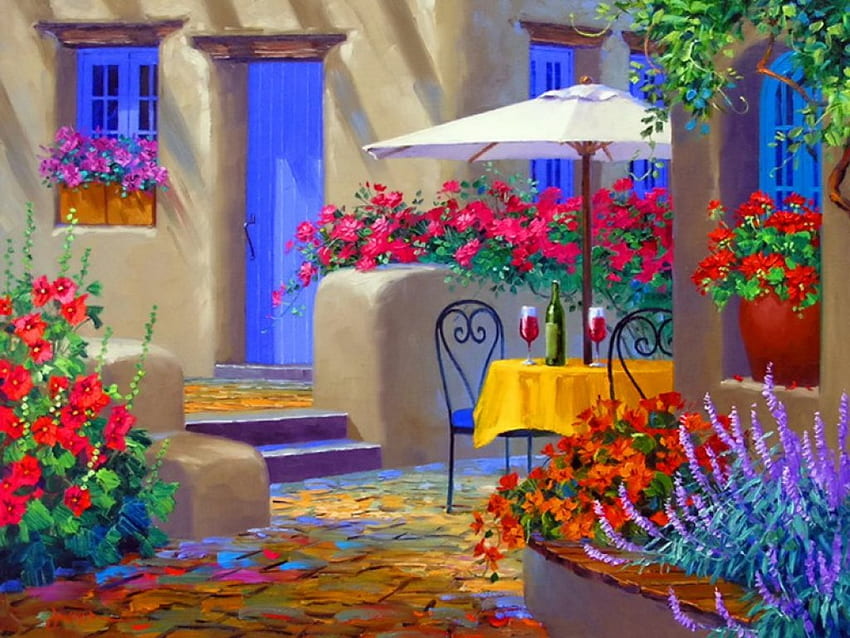 เที่ยวอิตาลี ศิลปะ บ้าน วิลล่า สวย ผ่อนคลาย อิตาลี โรแมนติก เยี่ยมชม ส่วนที่เหลือ นอกชาน วาด ดอกไม้ โรแมนติก หมู่บ้าน บ้าน ไวน์ วอลล์เปเปอร์ HD