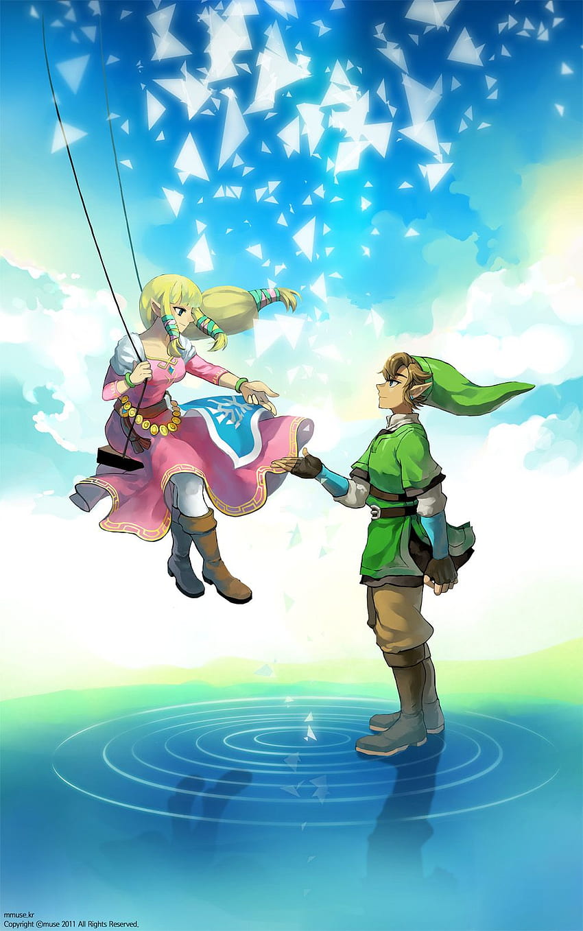 Legend of Zelda Skyward Sword Art HD тапет за телефон