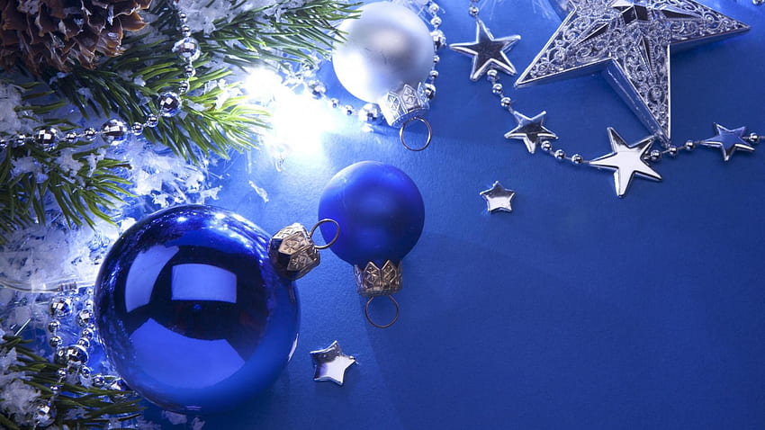 di Natale blu, Awesome Blue Christmas Sfondo HD