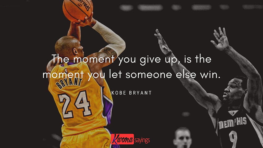 Kobe Bryant는 승리, 삶, 노력에 대해 인용합니다. HD 월페이퍼
