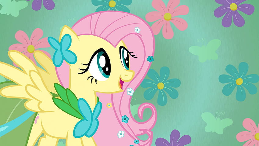 Fluttershy - MLP, Çiçekler, Fluttershy, Arkadaşlık Sihirlidir, My Little Pony HD duvar kağıdı
