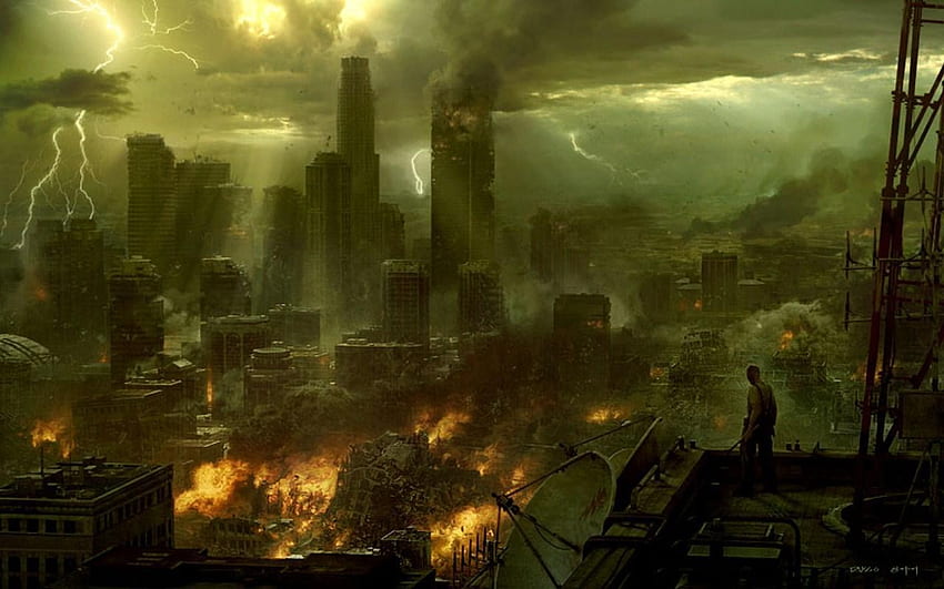 Destroyed City Background, City On Fire HD wallpaper | Pxfuel