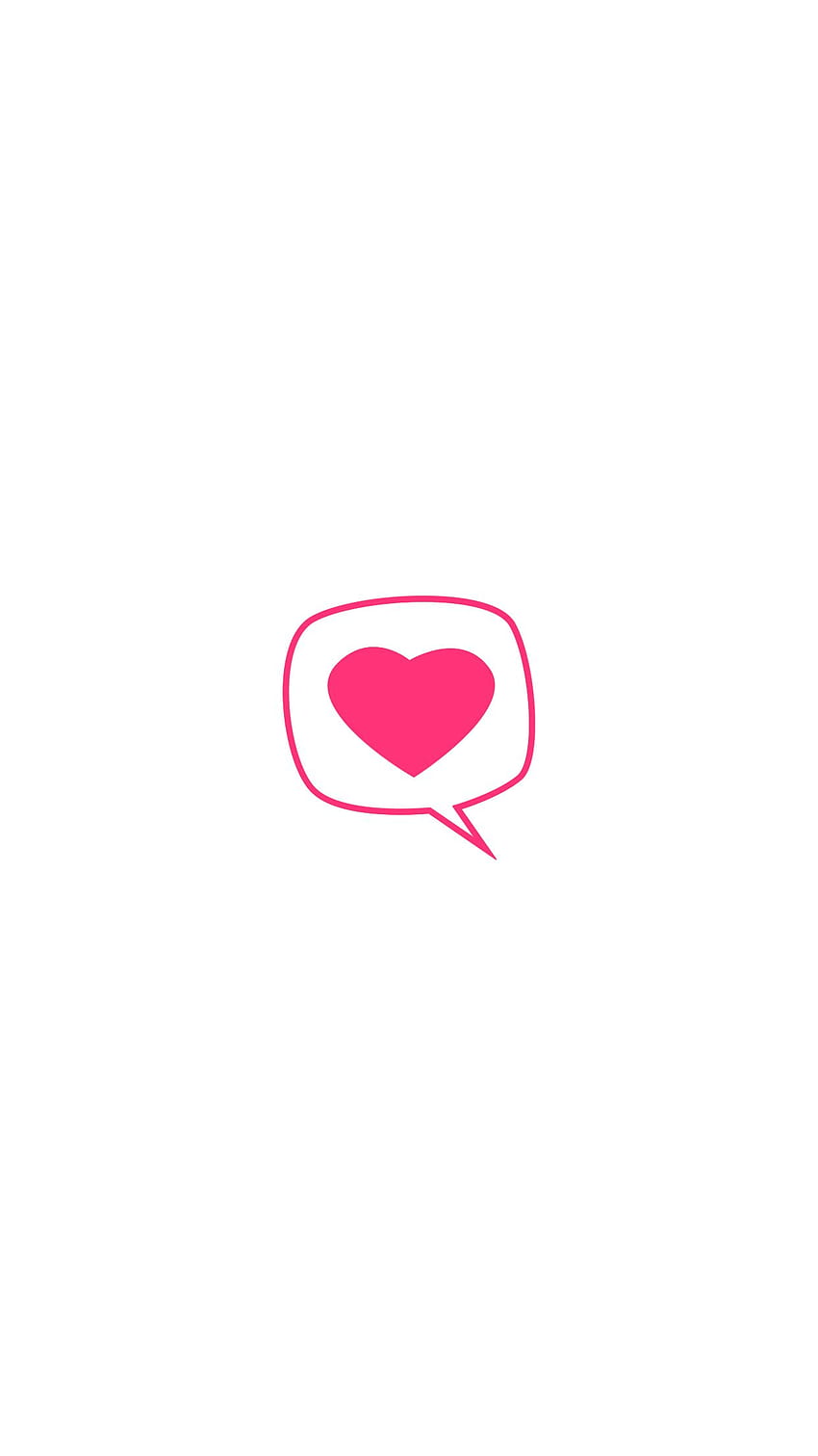 Fundo branco do iPhone do coração do amor do rosa quente. Coração, gif de amor fofo Papel de parede de celular HD