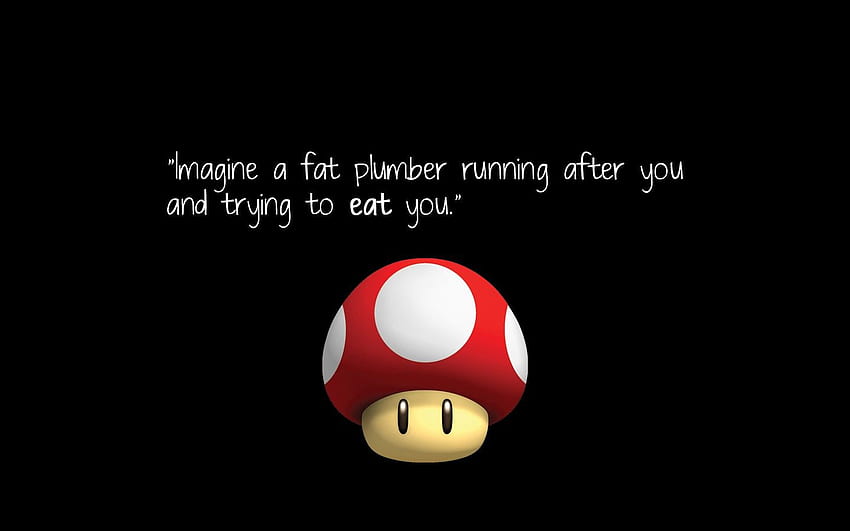 Funny Mario, Mario Mushroom HD wallpaper