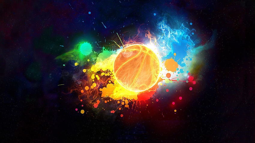 Galaxy-Basketball, cooler Basketball HD-Hintergrundbild