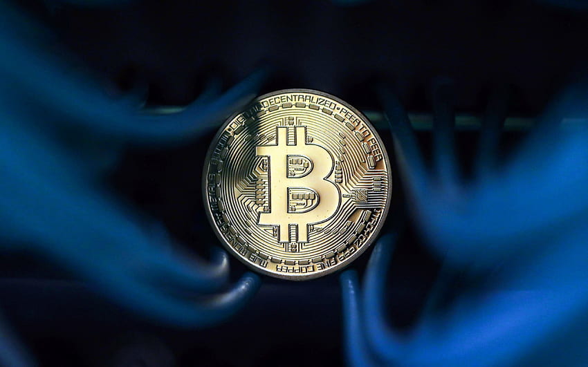 bitcoin, crypto-monnaie, signes bitcoin Fond d'écran HD