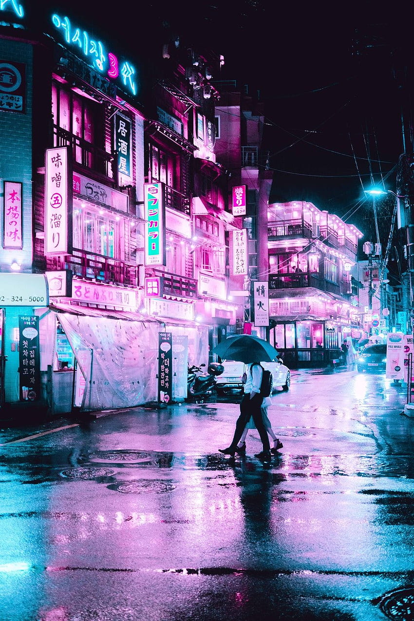 Cyberpunk iPhone X - & Background, Cyberpunk Seoul HD phone wallpaper