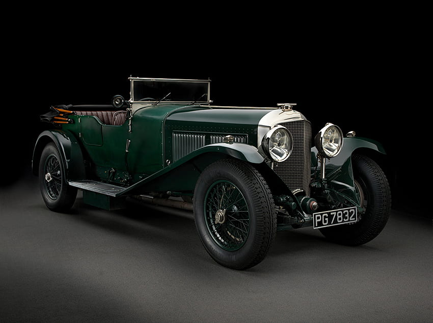 Bentley 1927 Tourer Retro Verde automóvil, Bentley clásico fondo de pantalla