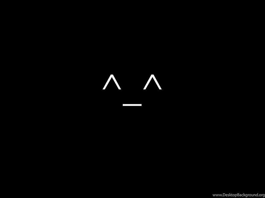 Smiley Face czarne tło, czarno-biały uśmiech Tapeta HD