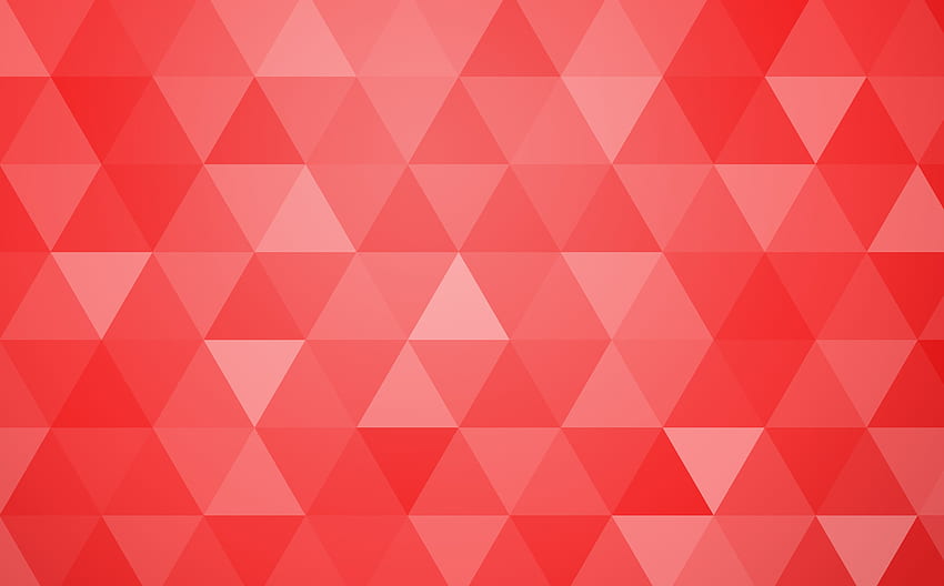 Red Abstract Geometric Triangle Background HD wallpaper
