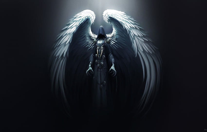 Angel, Dark, Wings, Death, Goddess, Darkness, Horror, Supernatural, Supernatural, Death, Angel, Evil, Horror, Evil, Wings, Angel of Death for , section фантастика HD wallpaper