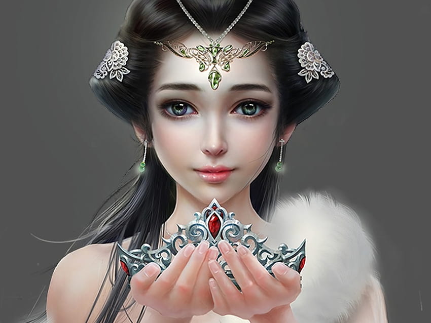 Fantasy Princess Asian Woman Crown Fantasy Hd Wallpaper Pxfuel 8740