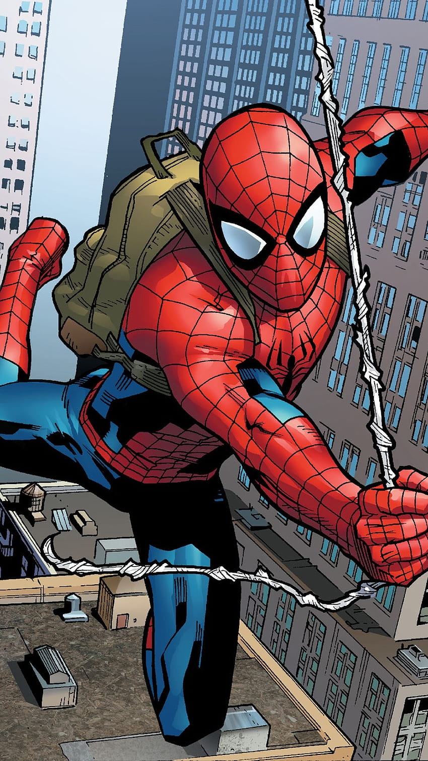 Cómic de Spiderman, Cómic de Spiderman Marvel Dibujos animados fondo de pantalla del teléfono