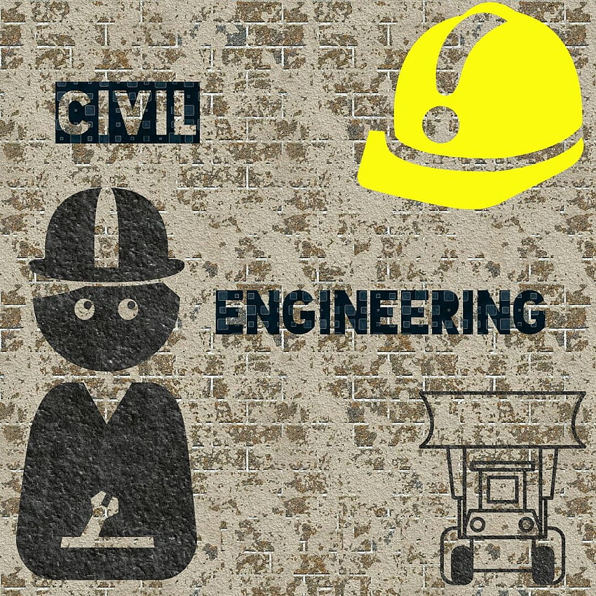 Tiefbau. Bauingenieurwesen, Ingenieurwesen, Bauingenieurwesen-Logo, Bauingenieurwesen-Logos HD-Handy-Hintergrundbild