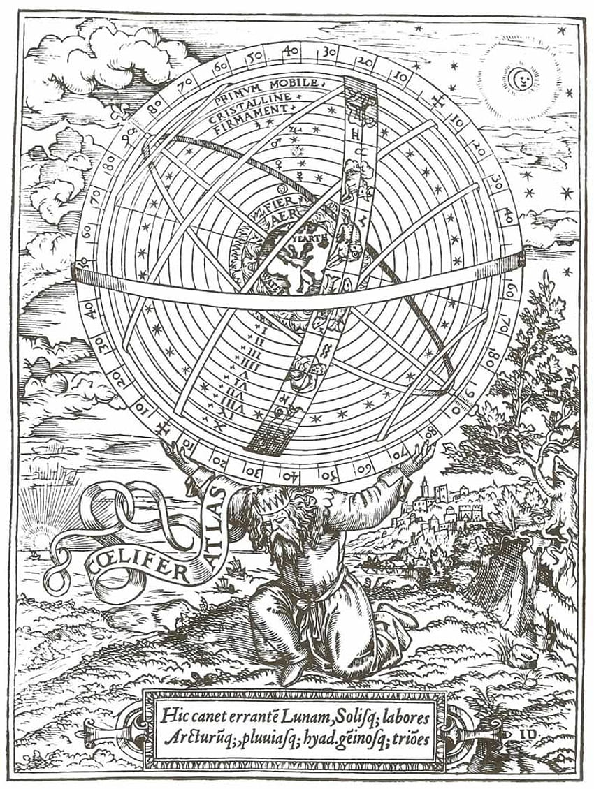 Wszechświat ptolemejski - diagramy i rysunki, ezoteryczny Tapeta na telefon HD