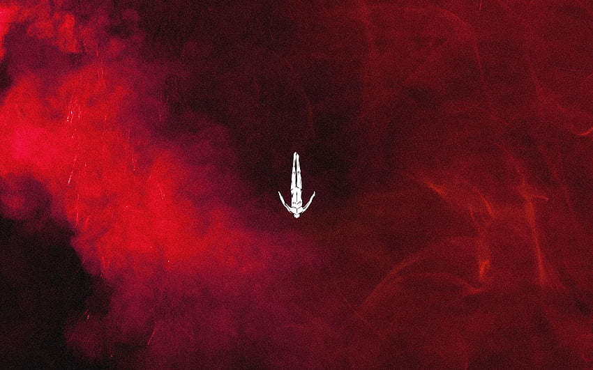 Загробният живот - царството на съзнанието, червено лого HD тапет