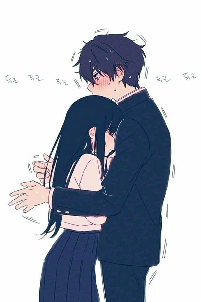 Abrazando pareja de anime, abrazo de pareja de anime fondo de pantalla del  teléfono | Pxfuel