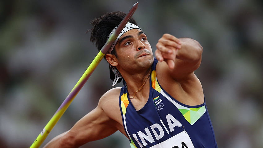 Neeraj Chopra memenangkan emas dalam lempar Javelin di Olimpiade Tokyo Wallpaper HD