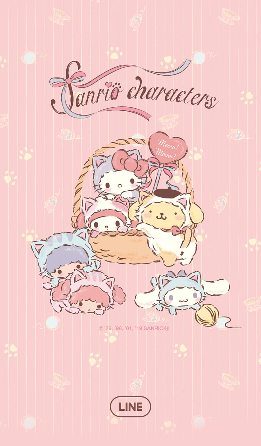SANRIO CHARACTERS (Kitties). Line in 2019. Hello, Aesthetic Characters HD phone wallpaper