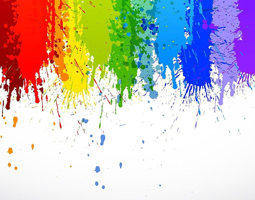 Rainbow Paint Splatter Wall Mural. Rainbow painting, Paint splash background, Rainbow abstract HD wallpaper