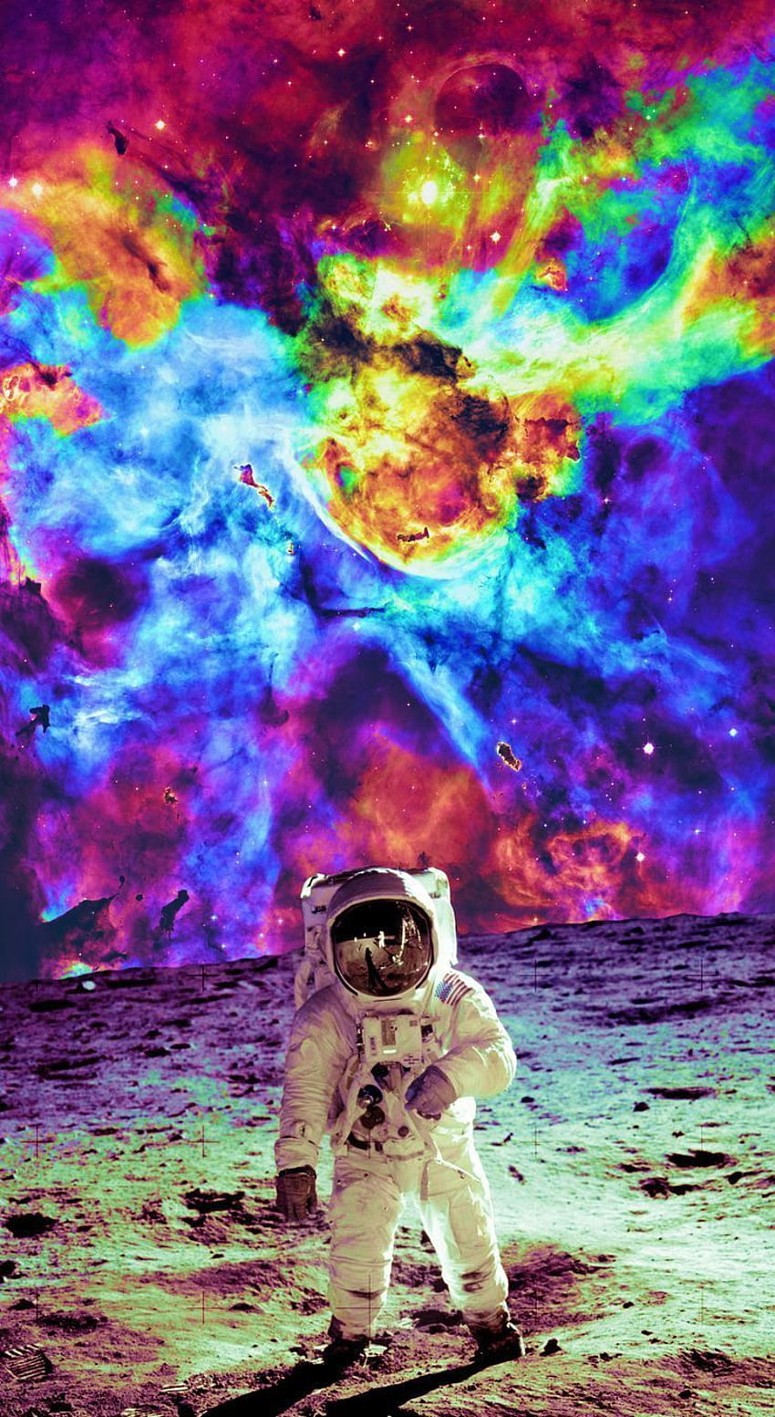 Rick and Morty, colorful, moon, rainbow, space, trippy, HD phone