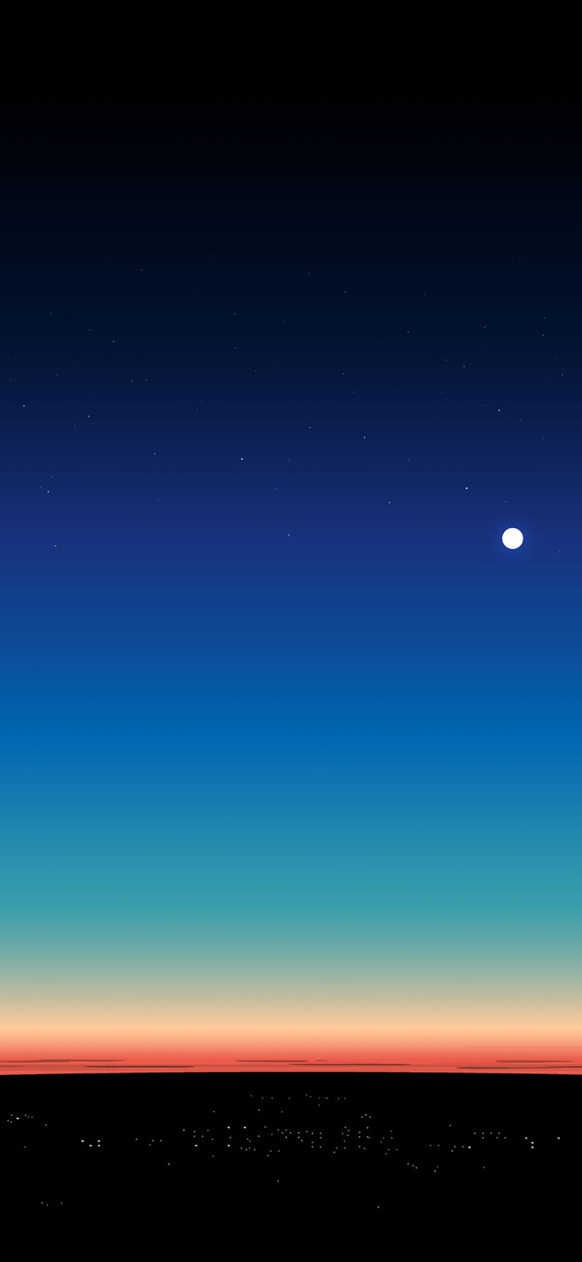 A Blue Sky And The Moon Simple iPhone , Teen - Night, Simple Android HD phone wallpaper