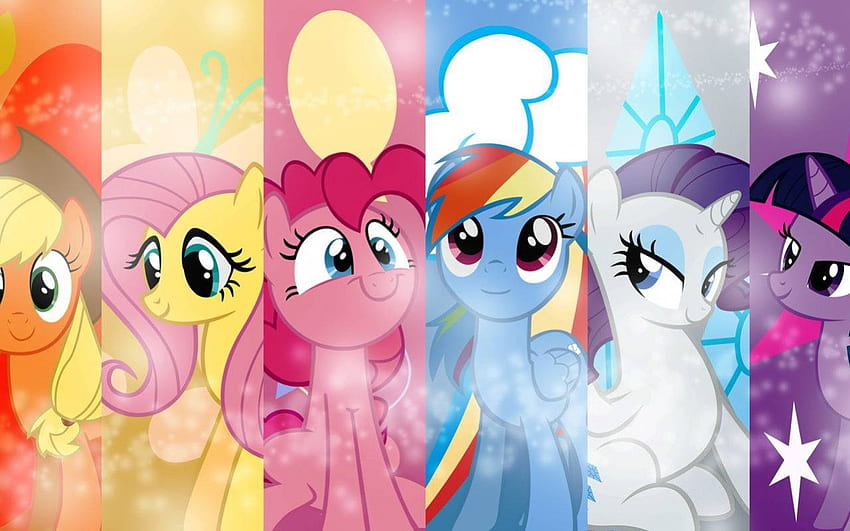 My Little Pony, Rainbow Dash, AppleJack, Fluttershy, Pinkie Pie, Twilight Sparkle, Nadirlik, Arkadaşlık Sihirlidir HD duvar kağıdı