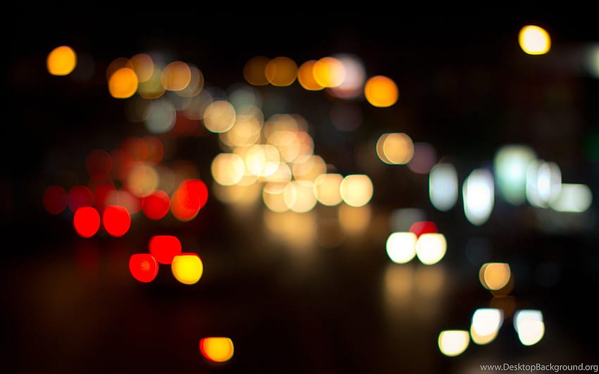Bokeh, Lights, Night, City, Blur Background HD wallpaper