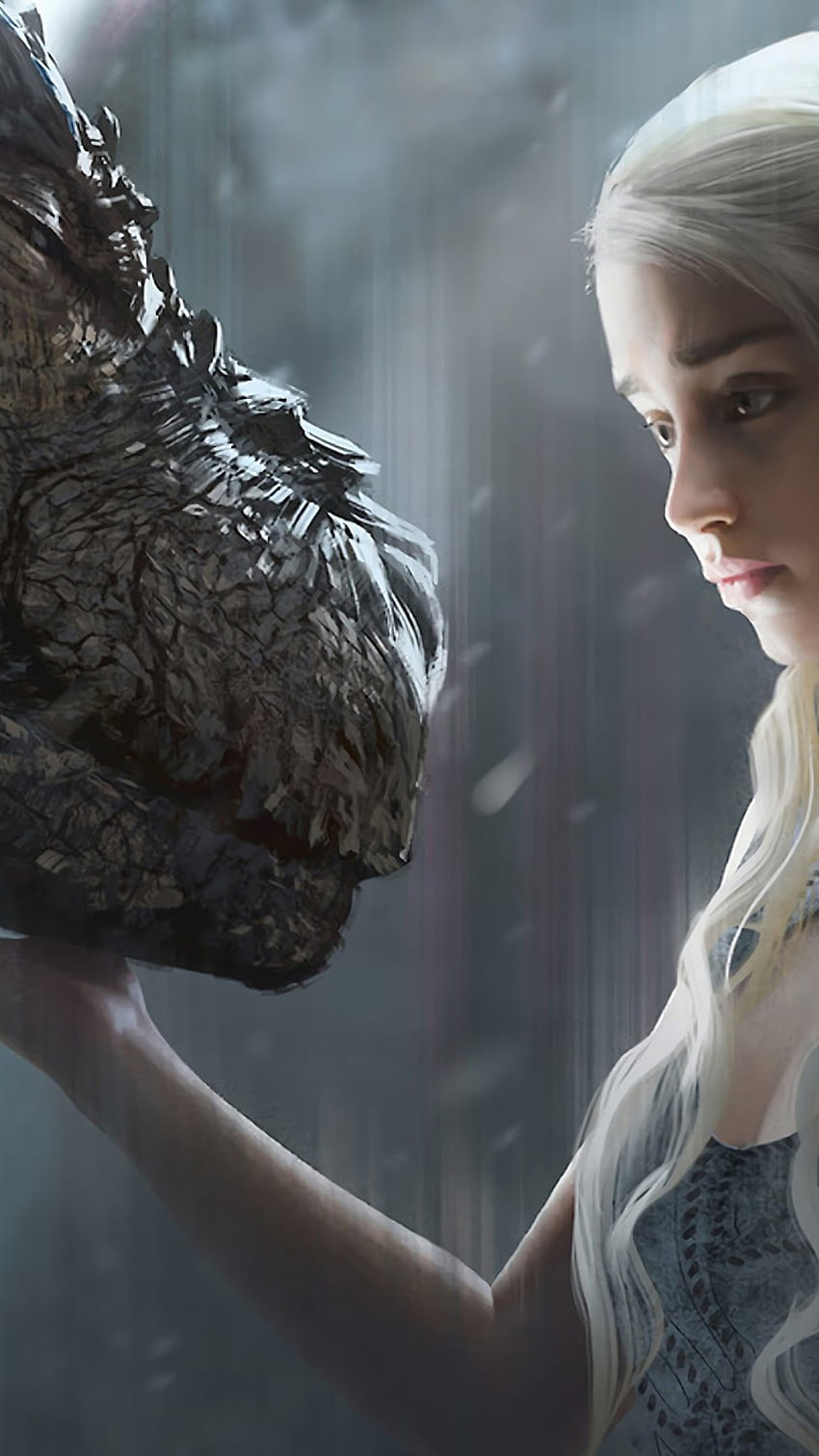 Daenerys Targaryen, Dragón, Teléfono de Game of Thrones, y. Mocah fondo de pantalla del teléfono
