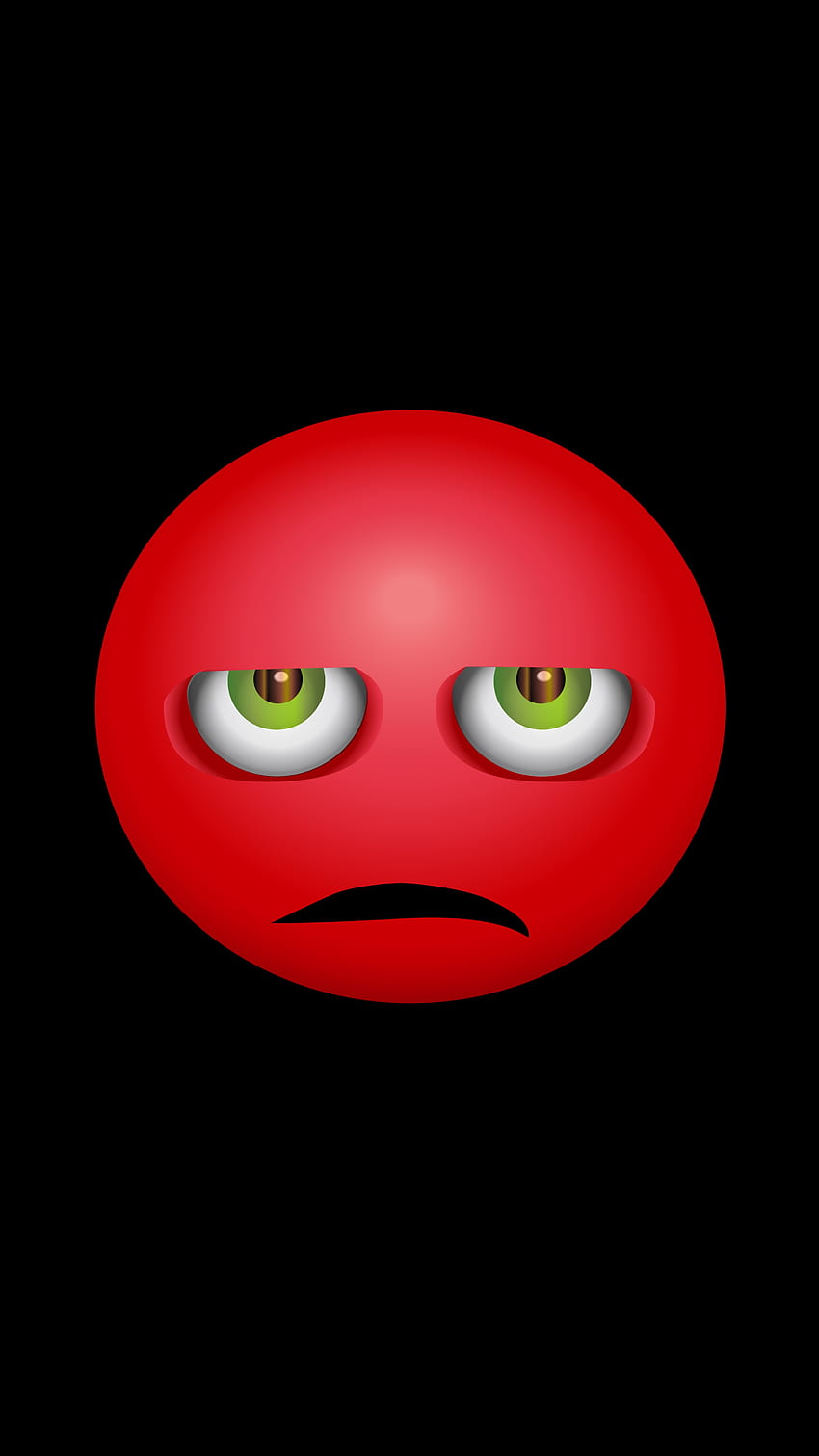 Vector, Emoticon, Smiley, Anger, Evil, Dissatisfaction, Discontent HD phone wallpaper