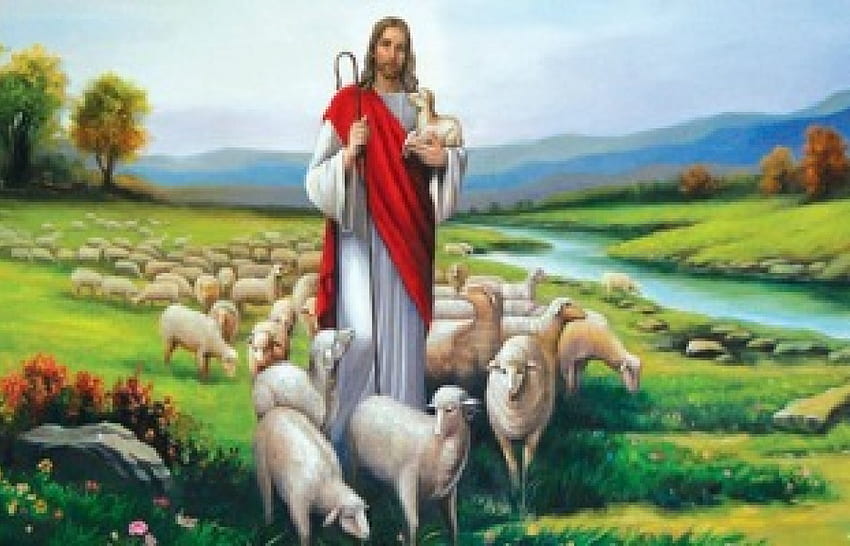 İsa ruhların çobanı, tanrı, koyun, isa, mesih, müjde, çoban HD duvar kağıdı