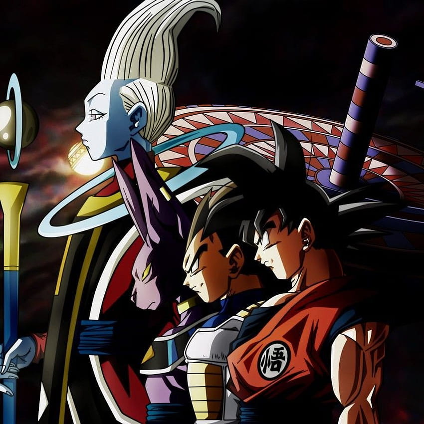Whis, Lord Beerus, Vegeta e Goku. dragon ball super manga Papel de parede de celular HD