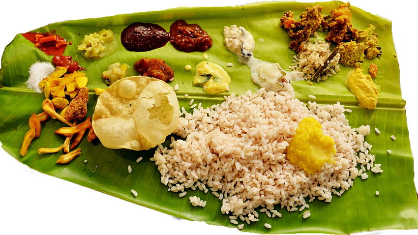 Onam: 27 lábios estalados, pratos vegetarianos servidos hoje em Kerala, comida de Kerala papel de parede HD