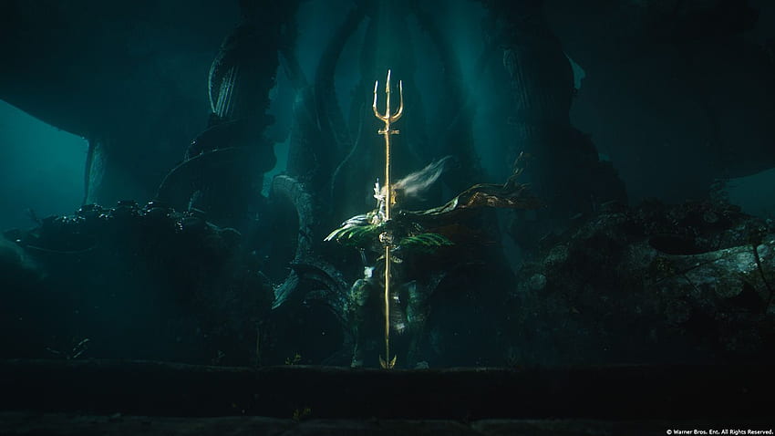 AQUAMAN: Before And After VFX Feature The Karathen, Arthur's Transformation.And CGI Hair!, Aquaman Trident HD wallpaper