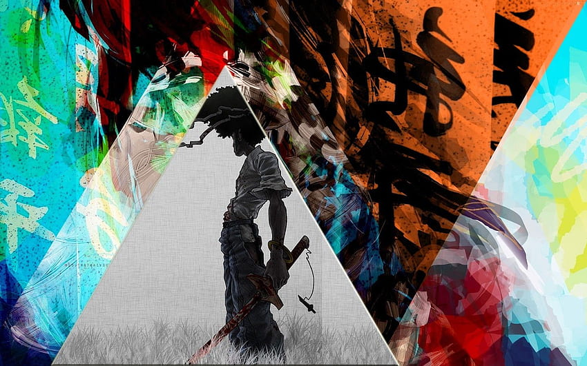 Afro Samurai, 다채로운, 중국말, 삼각형, 종합 격투기, 애니메이션 무술 HD 월페이퍼