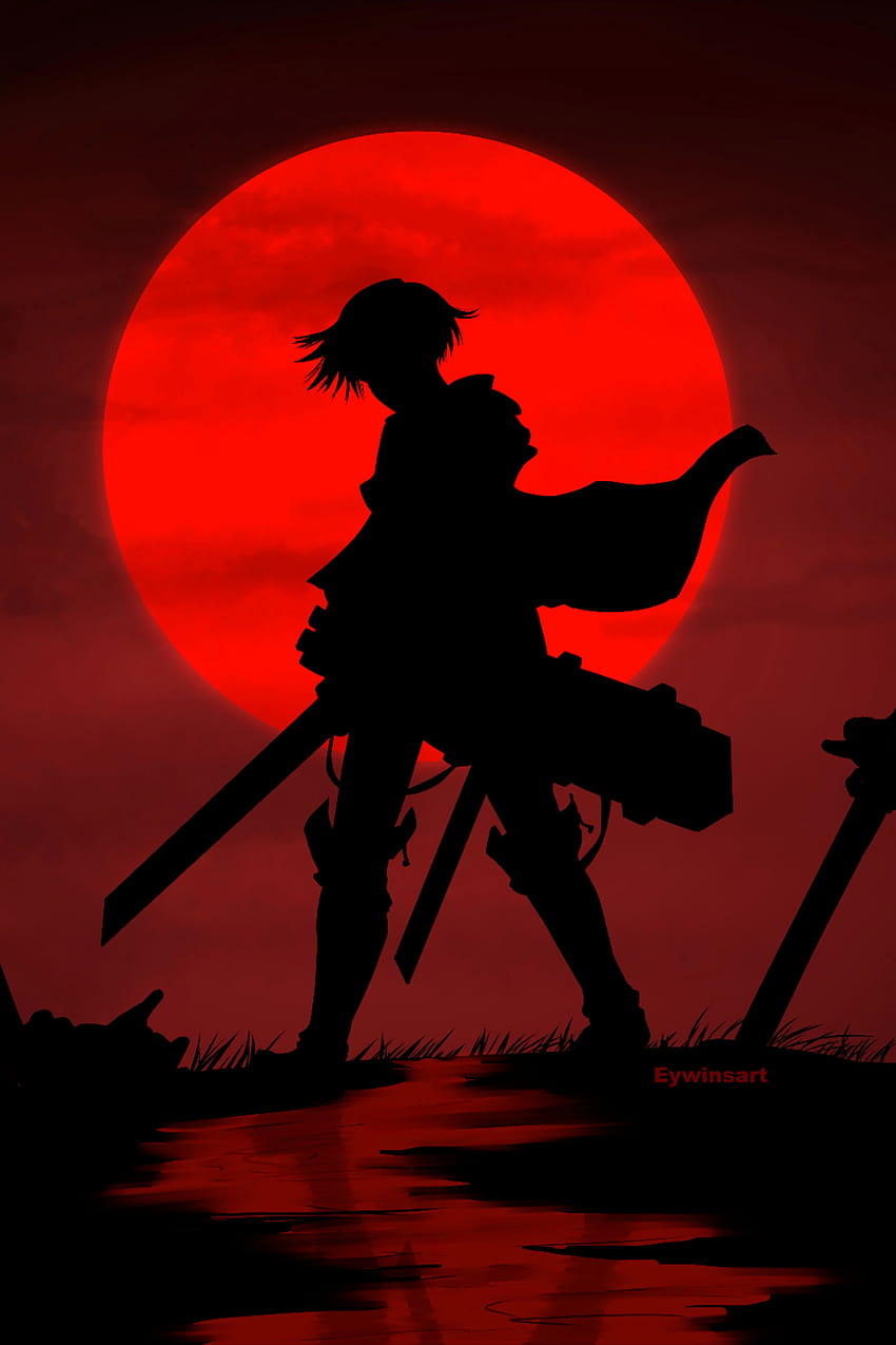 Levi Ackermann Roter Mond. Anime Jungs, Anime, Angriff auf Titan, Roter Angriff auf Titan HD-Handy-Hintergrundbild