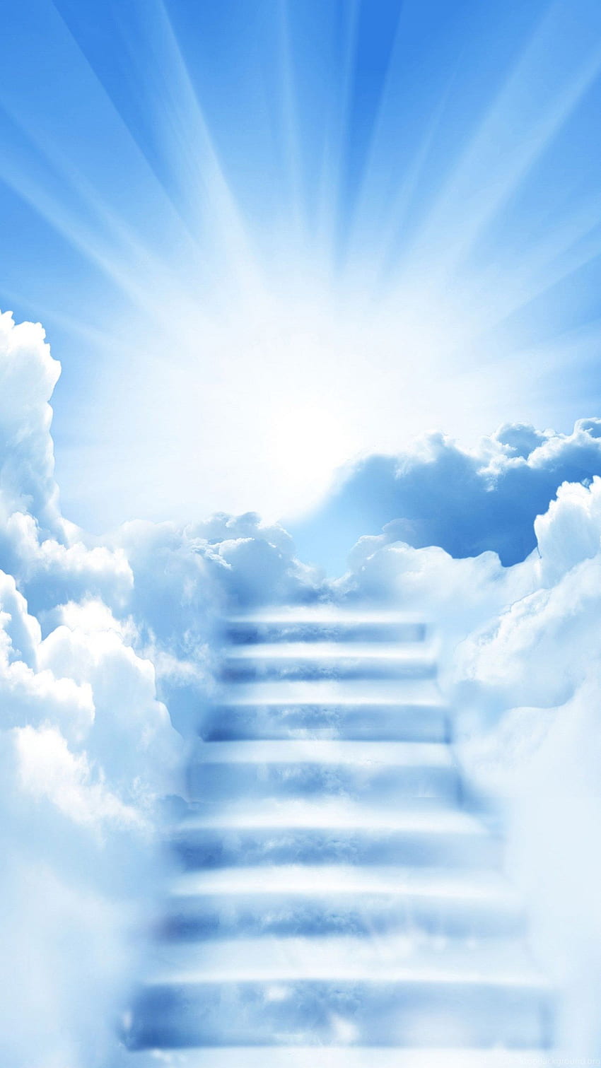 Treppe zum Nektar-Himmel-Hintergrund HD-Handy-Hintergrundbild