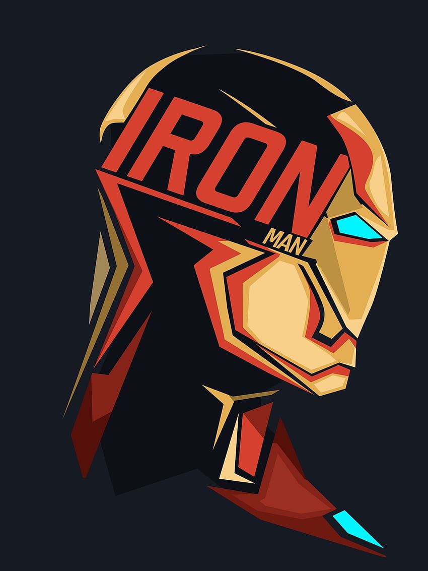 Iron Man, Profile View, Minimal Design HD phone wallpaper