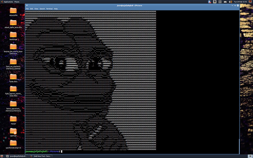 Linux コマンド ラインを使用して jpg を ASCII に変換する方法。 – Securitron Linux ブログ 高画質の壁紙