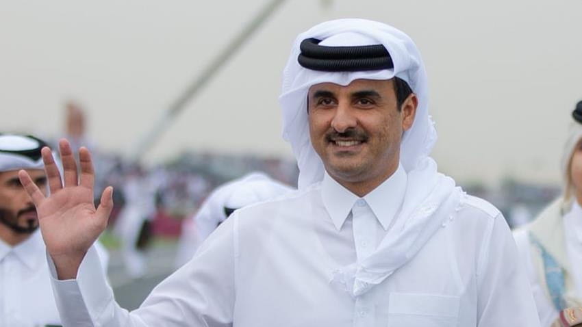 걸프 위기의 돌파구 속에서 카타르 에미 르가 GCC 정상 회담을 위해 사우디 아라비아에 상륙, Tamim HD 월페이퍼